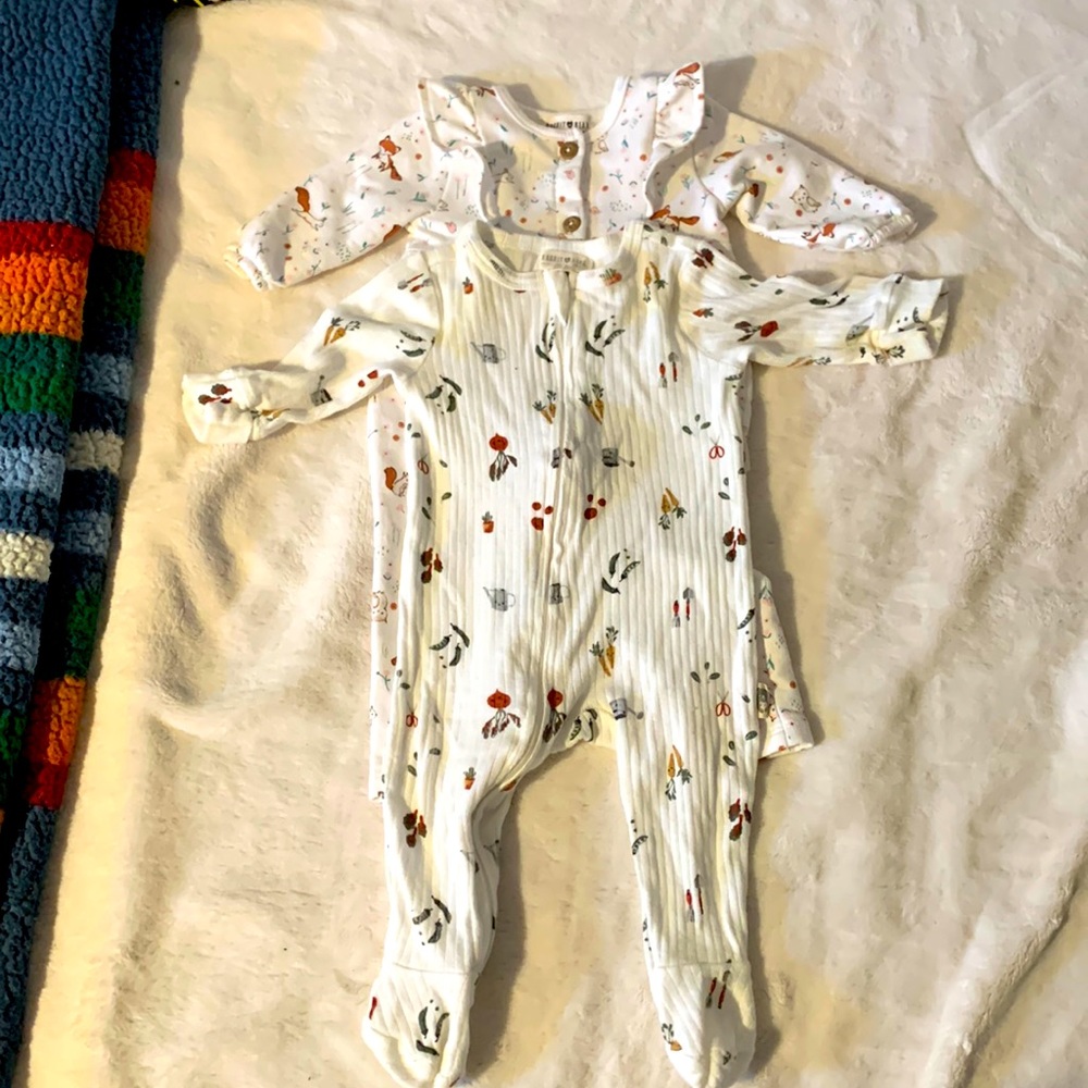 Rabbit Bear jumpsuit set